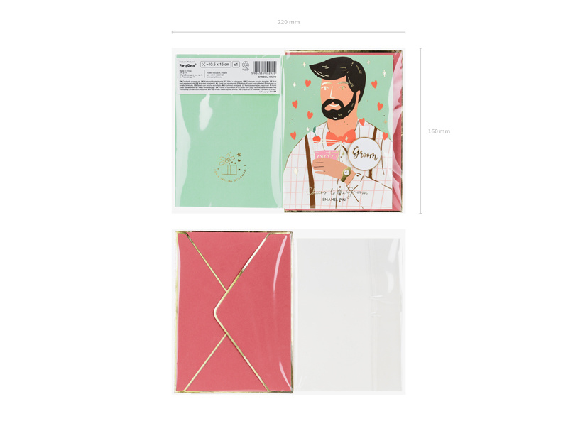 Przypinka Groom z bliska