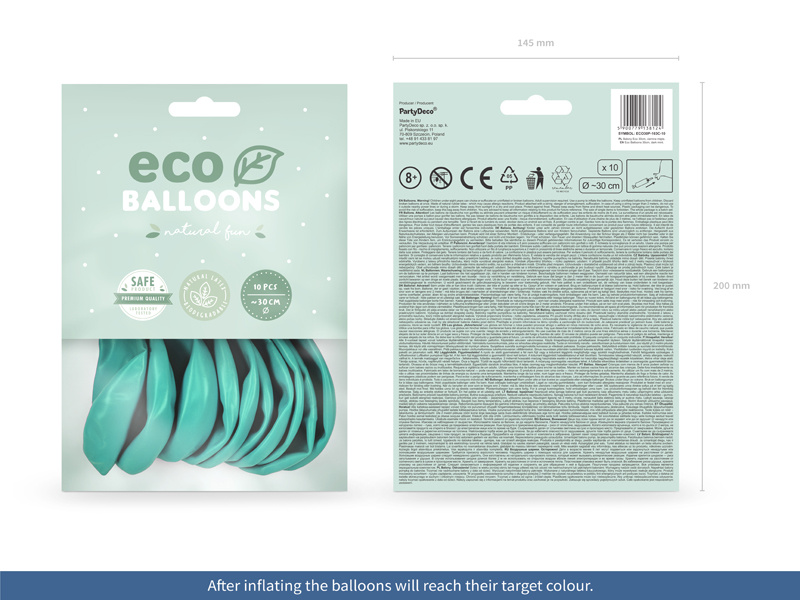 Balony Eco 30cm pastelowe ciemna mięta – balony nadmuchane