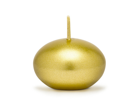 Świeca pływająca metalizowana, złoty, 4cm (1 op. / 50 szt.)