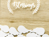 Drewniana księga gości - Blessings, 27,5x39,5 cm