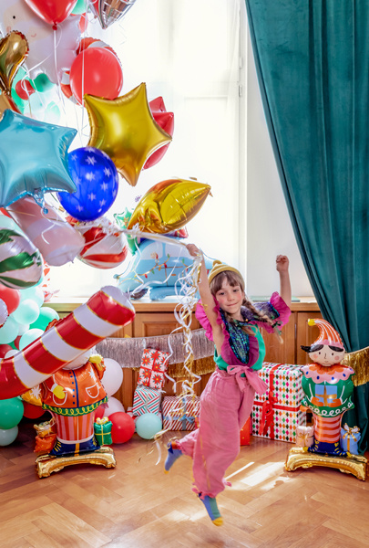 Bezpieczne i trwałe balony Merry Christmas