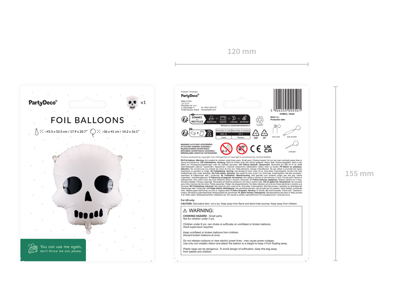 Balon foliowy Czaszka – zdjęcie 6