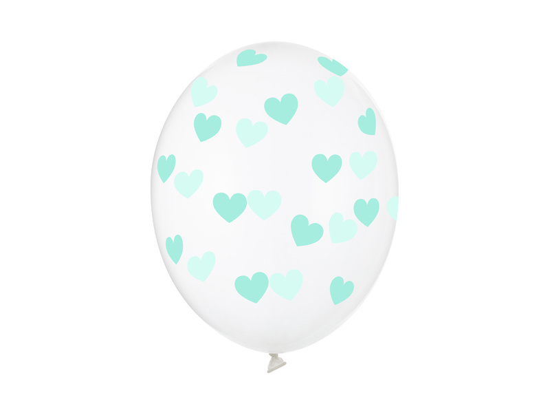 Balony 30cm Serduszka Crystal Clear – opakowanie 50 sztuk