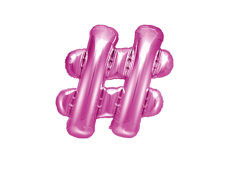 Balon foliowy 35cm ciemny różowy