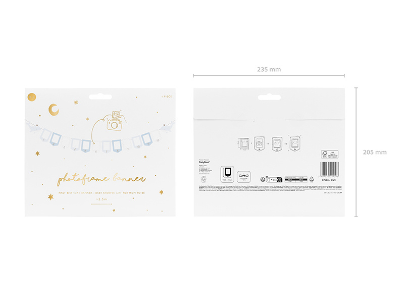 Girlanda na zdjęcia - Wieloryb, dekoracja do pokoju dziecięcego