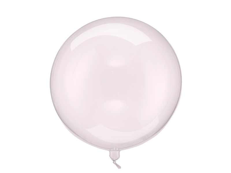 Balon Kula 40cm transparentny róż - zdjęcie produktu