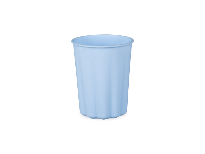 Kubeczki plastikowe Falbanka błękitne 220 ml - widok ogólny