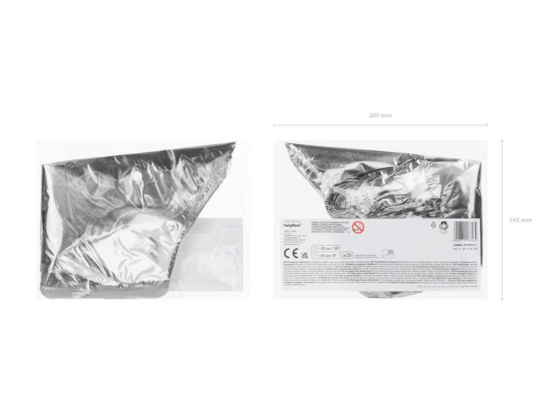 Balony foliowe Gwiazdka srebrny 25 cm - przykładowe zastosowanie