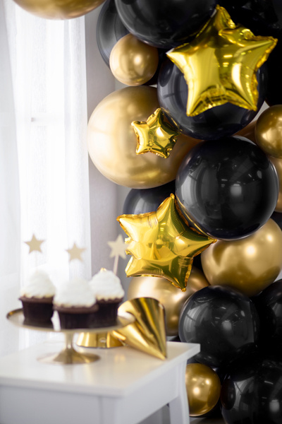 Balony Glossy 12 cm złoty – dekoracja stołu