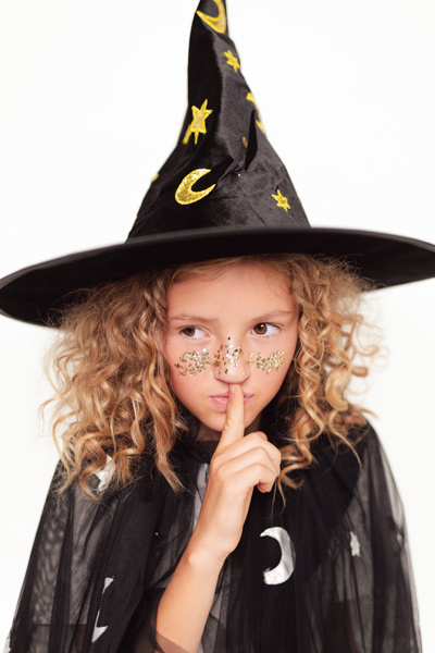 Brokat do twarzy złoty - aplikacja na twarz