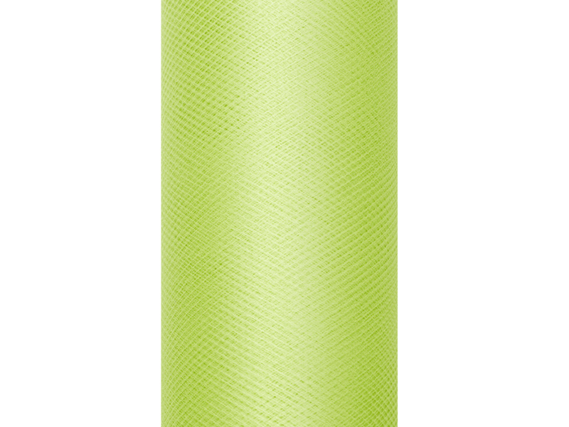Tiul gładki jasnozielony na szpulce 0,15x9m