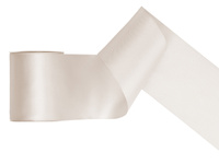 Tasiemka satynowa, złamana biel, 100mm/25m