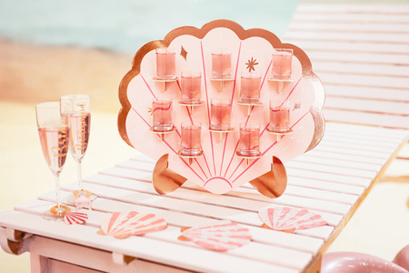 Serwetki Muszelka Bride to be, różowy, 13.5x13 cm (1 op. / 20 szt.)