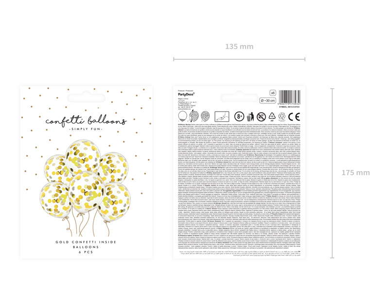 Balony z konfetti - efekt dekoracyjny