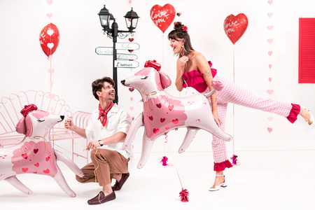 Balon foliowy Serce ''I love you'', 45 cm, mix