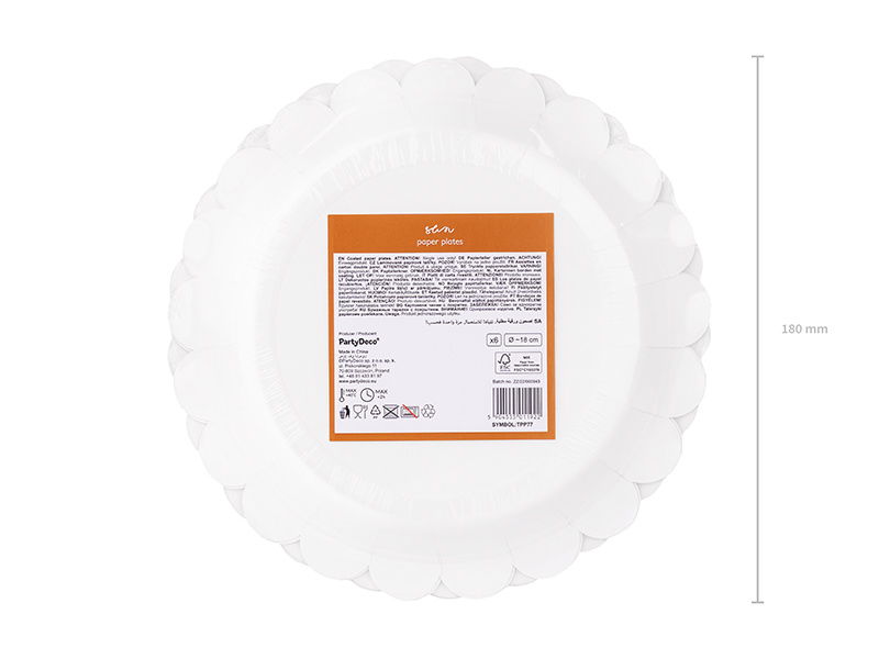 Kolorowe talerzyki papierowe Słoneczko