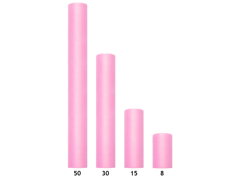 Tiul gładki jasnoróżowy – nawinięty na szpulkę