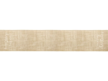 Bieżnik jutowy Merry Christmas, biały, 50x250cm