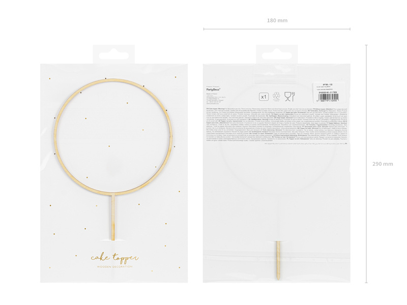 Topper obręcz 24,5 cm – szczegóły wykonania