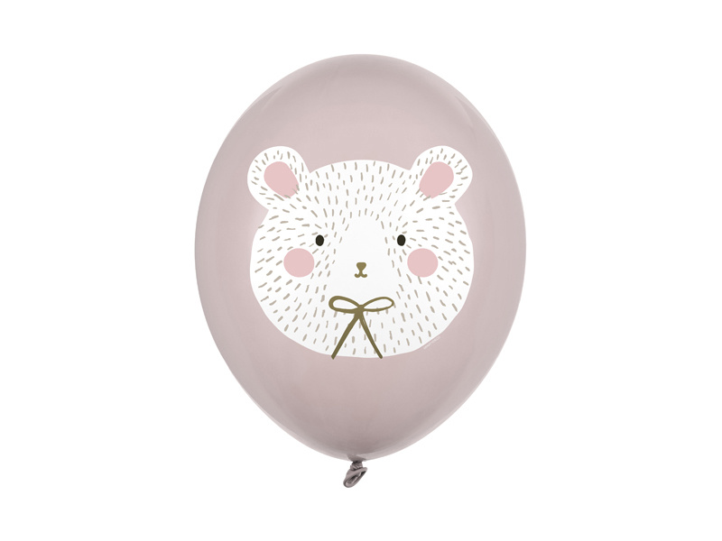 Balony 30 cm Miś polarny Pastel Warm Grey – opakowanie 50 sztuk