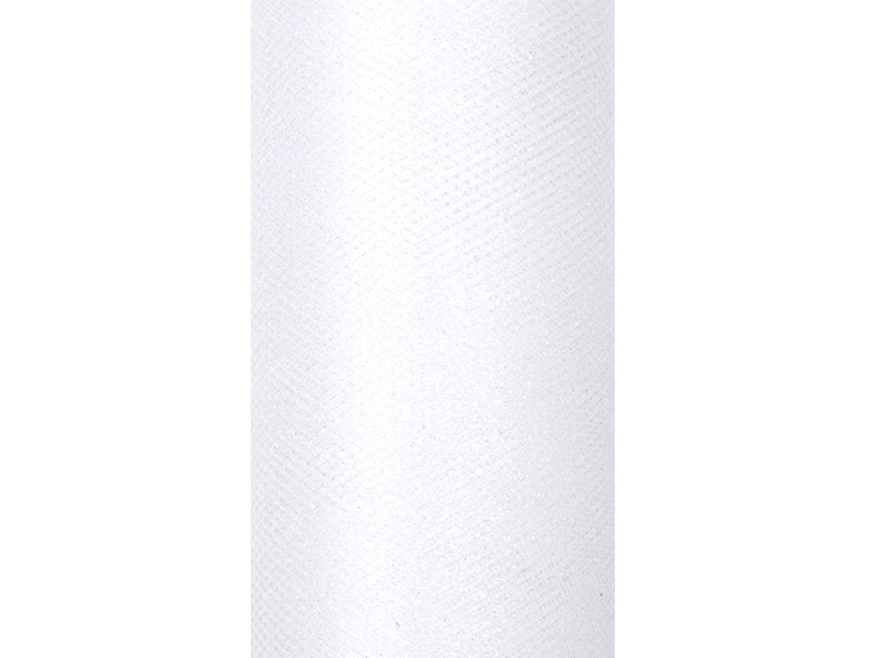 Tiul glittery biały - zdjęcie produktu