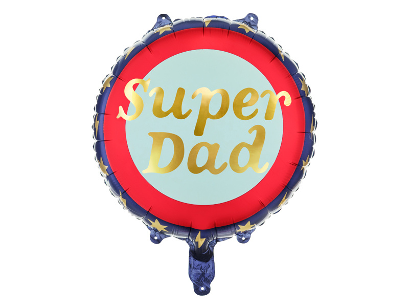 Balon foliowy Super Dad, kolorowy, 45 cm
