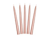 Świeca stożkowa metalizowana, różowe złoto, 24cm (1 op. / 10 szt.)