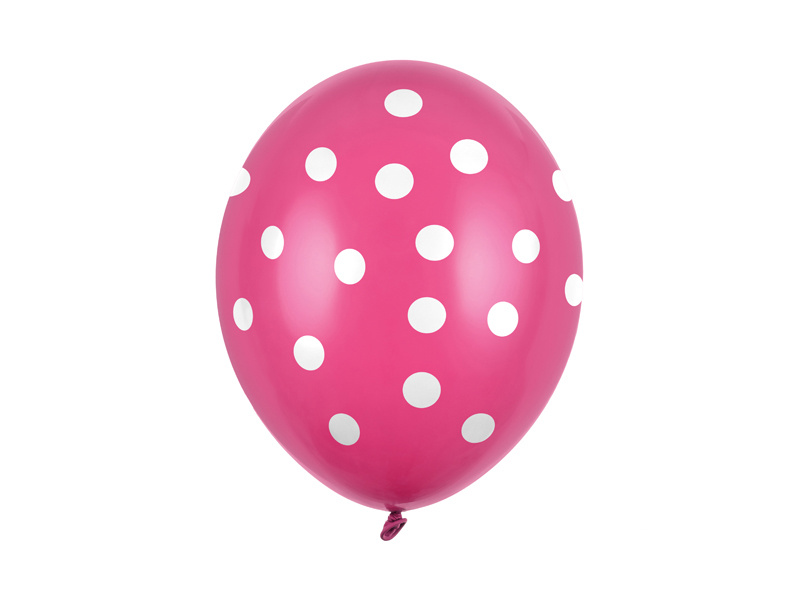 Balony 30cm Kropki Pastel Hot Pink – opakowanie
