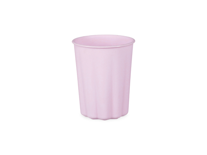 Kubeczki plastikowe Falbanka fioletowe 220 ml - zdjęcie 1