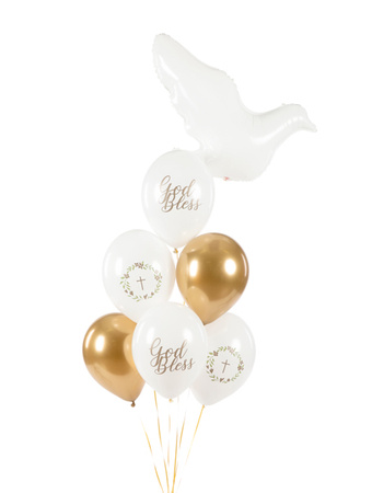 Balony 30 cm, God Bless, Pastel Pure White (1 op. / 50 szt.)
