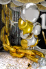 Balon foliowy okrągły Pastylka, 80 cm, złoty