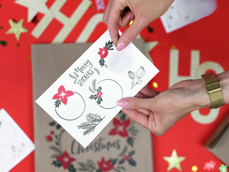 Torebki na prezenty Merry Little Christmas, kraft, 25x11x27cm (1 op. / 3 szt.)