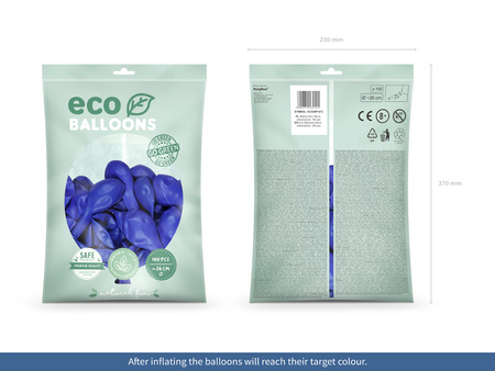 Balony Eco 26cm pastelowe, ultramaryna (1 op. / 100 szt.)