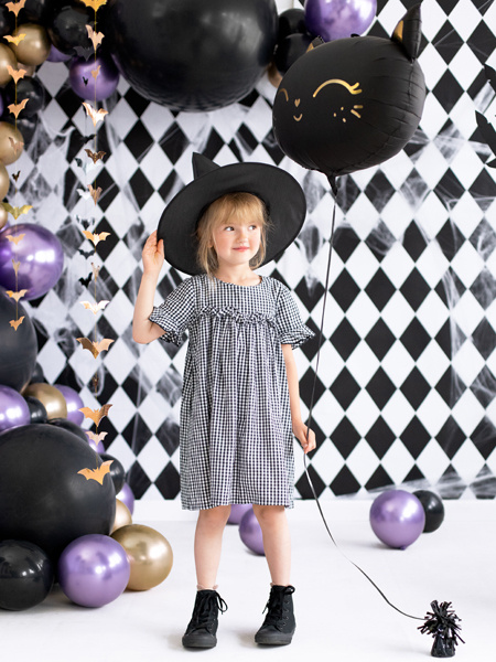 Balon okrągły 1m Pastel Black - aranżacja w pomieszczeniu
