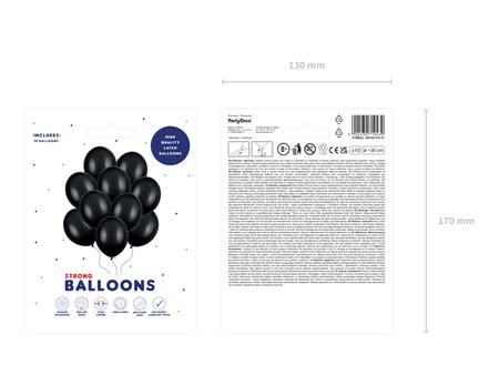 Balony Strong 30cm, Pastel Black (1 op. / 10 szt.)