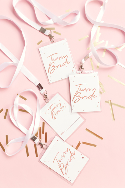 Zestaw identyfikatorów Team Bride