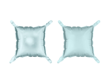 Balon foliowy kurtyna dwustronna Kwadrat, mglisty niebieski, 35 x 35 cm (1 op. / 4 szt.)