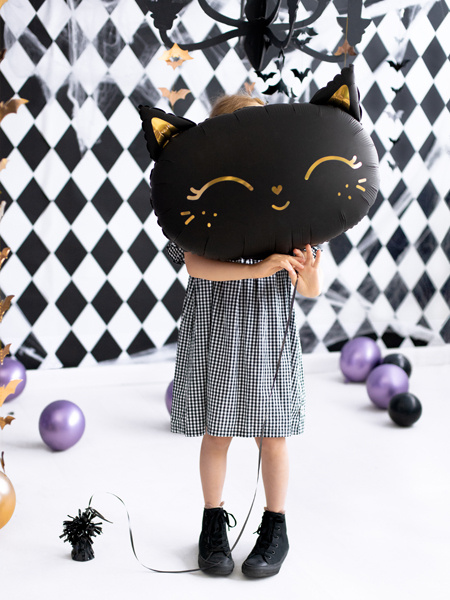 Balon foliowy Kotek czarny 48x36cm - zdjęcie 2