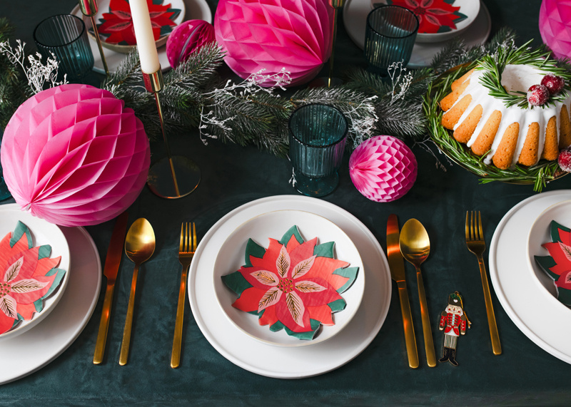 Serwetki Gwiazda betlejemska - świąteczna atmosfera