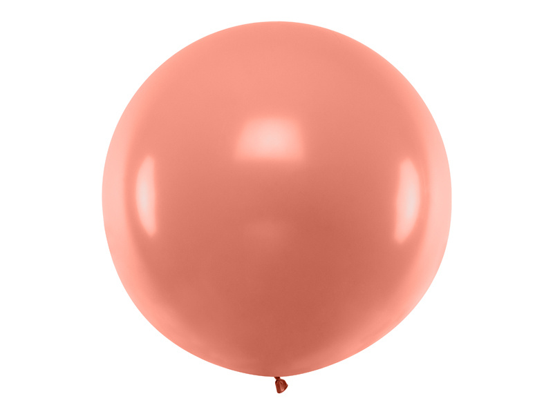 Balon okrągły 1m Metallic Rose Gold - zdjęcie 1