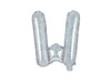 Balon foliowy Litera ''W'', 35cm, holograficzny