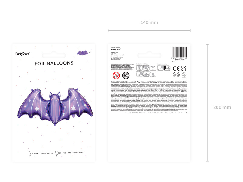 Balon Nietoperz w różnych kolorach