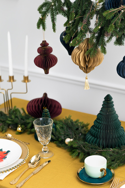 Bombka honeycomb Kropelka beżowa na choince