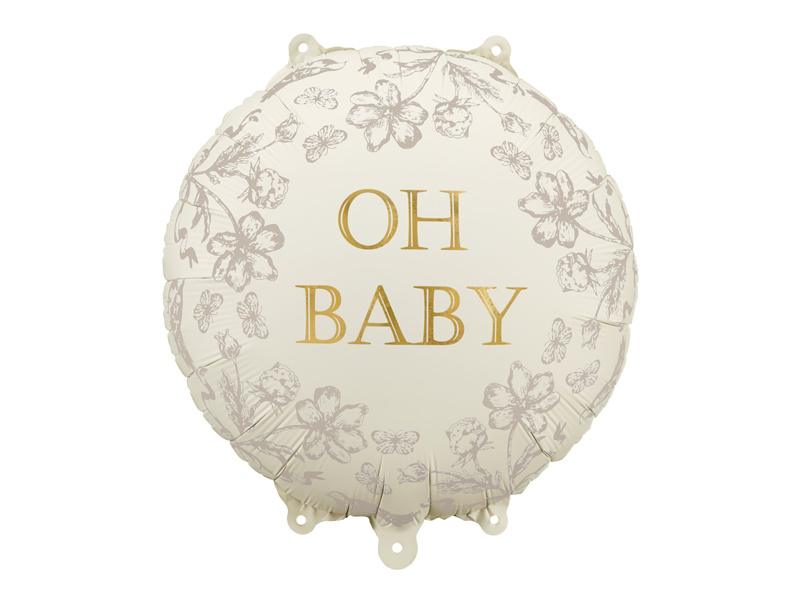Balon foliowy pastylka Oh Baby 35x35 cm mix kolorów