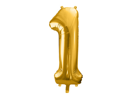 Balon foliowy Cyfra ''1'', 86cm, złoty