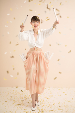 Tuba z konfetti, mix, 35 cm