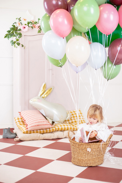 Balony Strong 30 cm Pastel Light Misty Blue – detal materiału