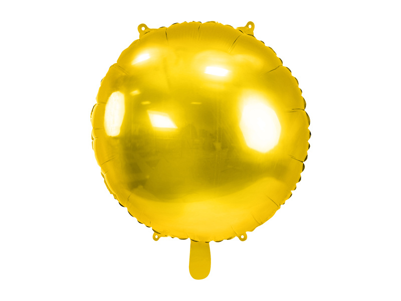 Balon foliowy okrągły Pastylka 80 cm złoty