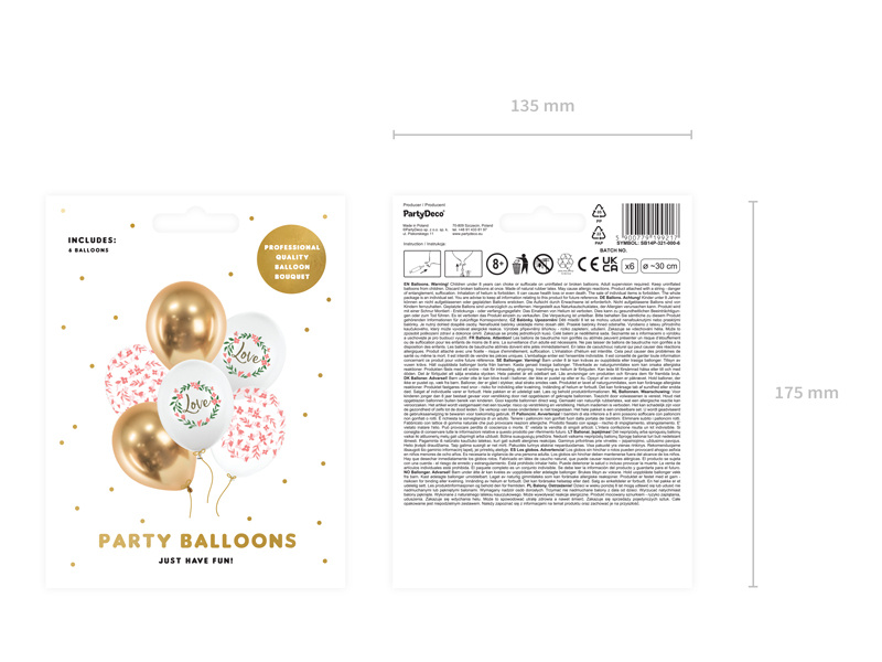 Balony Love - różnorodne kolory i nadruki