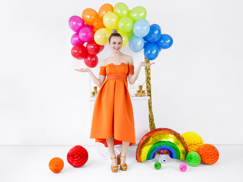 Kula bibułowa żółta 40 cm - zdjęcie 6